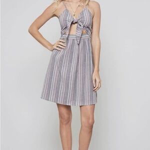 Promesa Multicolor Striped Backless Dress